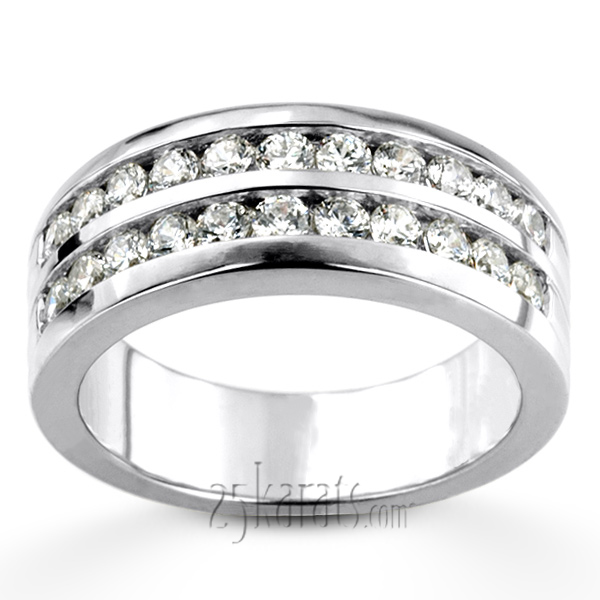 1.32 ct. Round Cut Diamond Man Ring - view 5