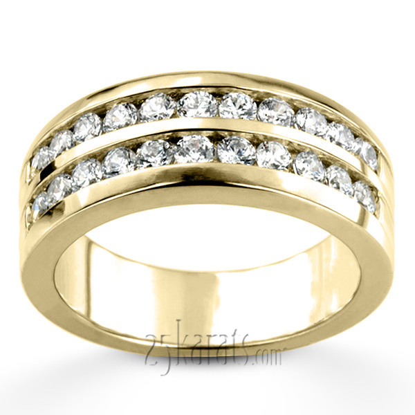 1.32 ct. Round Cut Diamond Man Ring - view 6