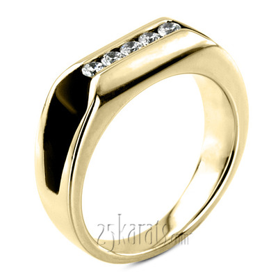 0.25 ct. Round Cut Diamond Men Band - view 2 of 6