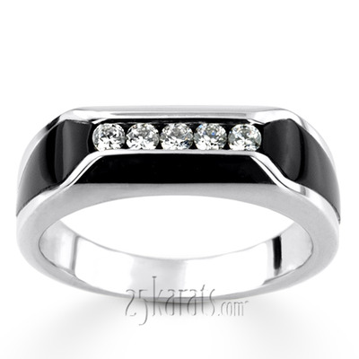 0.25 ct. Round Cut Diamond Men Band - view 3 of 6