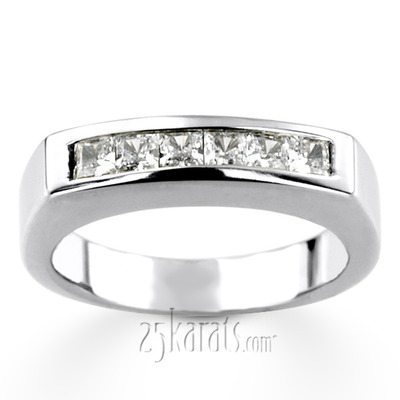 0.60 ct. Princess Cut Diamond Men Ring - view 3 of 6