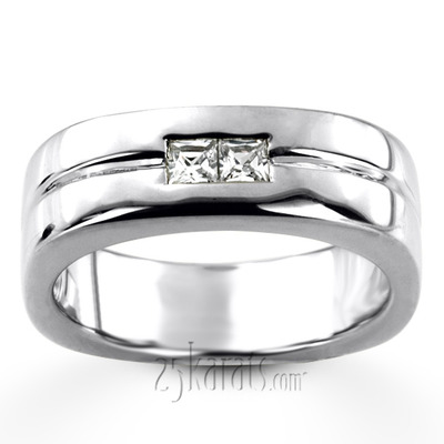 0.34 ct. Princess Cut Diamond Men Ring - view 3 of 6