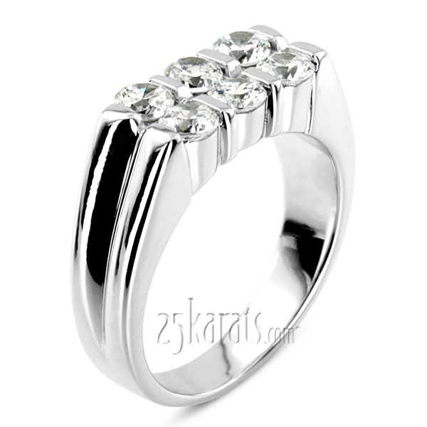 1.50 ct. Double Row Diamond Man Ring - view 2