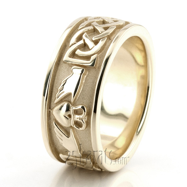 Claddagh Celtic Knot Wedding Ring - view 2