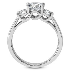 Contemporary Three-Stone engagement Ring (0.30ct) - view 2