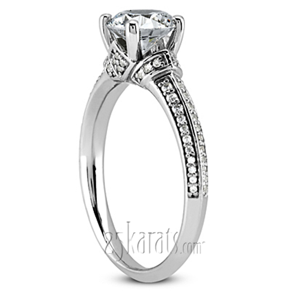 Knife Edge Contemporary Engagement Ring (0.19 ct. t.w.) - view 2