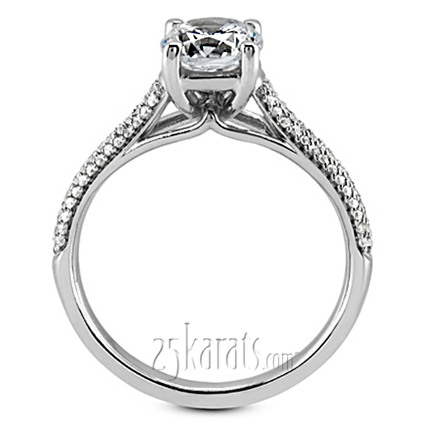 Four-Prong Basket Head Diamond Engagement Ring (0.21 ct. t.w.) - view 3