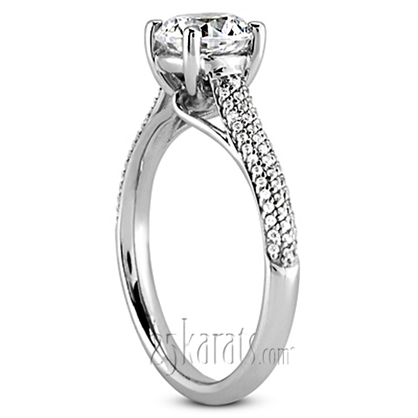 Four-Prong Basket Head Diamond Engagement Ring (0.21 ct. t.w.) - view 2