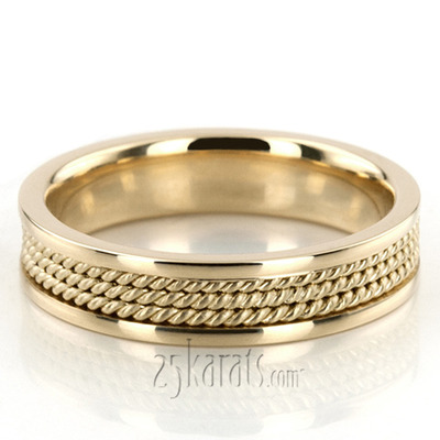 Triple Braided Hand Woven Wedding Band  - view 4 of 4