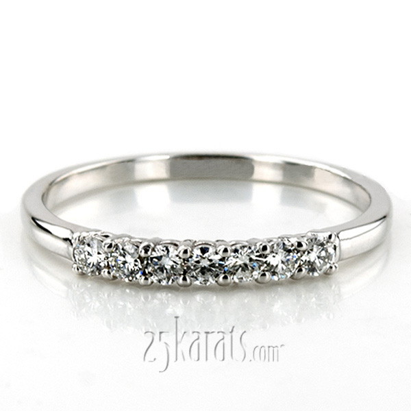 Classic 7 Round Brilliant Diamond Woman Anniversary Band (1 ct. tw.) - view 7