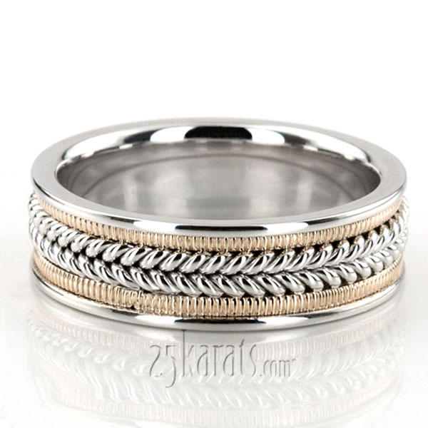 Attractive Beaded Hand Woven Wedding Band  - view 6