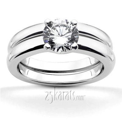 Four Prong Set Solitaire Diamond Bridal Ring  - view 5 of 6