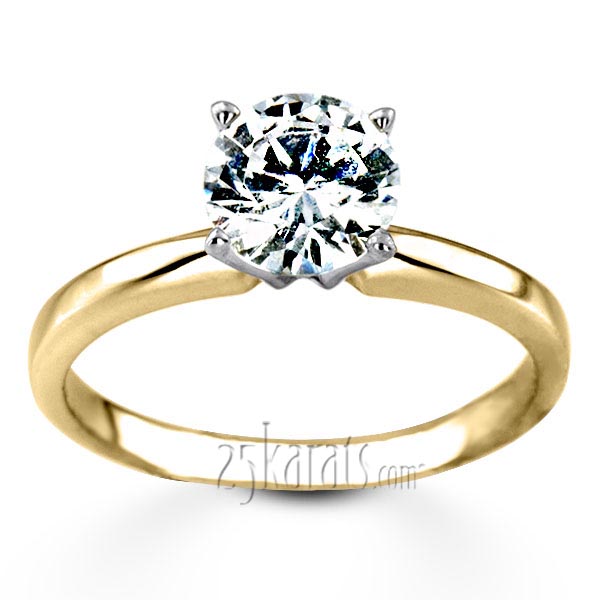 Round Diamond Classic Solitaire 14k Engagement Ring (1/4 ct. HI/I1,2) - view 2