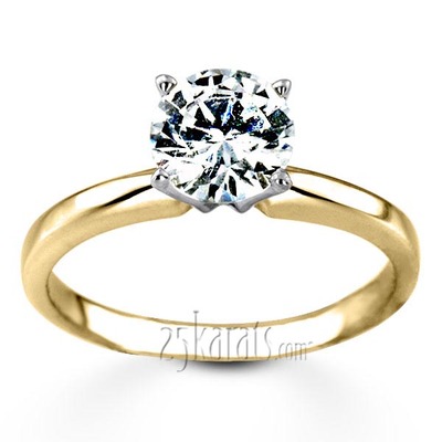 Round Diamond Classic Solitaire 14k Engagement Ring (1/4 ct. HI/I1,2) - view 2 of 6