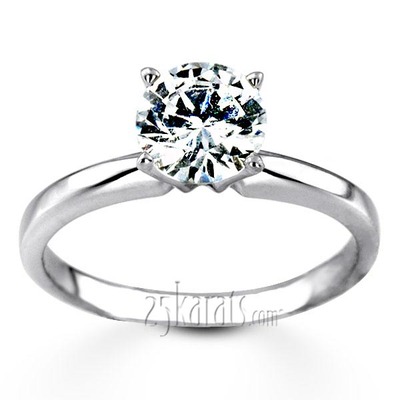 Round Diamond Classic Solitaire 14k Engagement Ring (1.00ct. GH/SI) - view 1 of 6