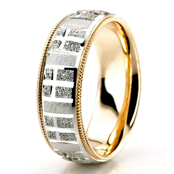 Exquisite Religious Wedding Ring  - view 5