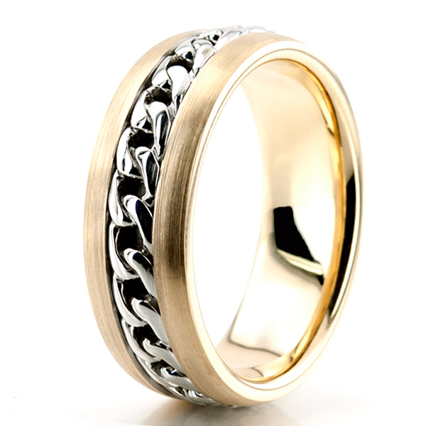 Gorgeous Chain Braid Handmade Wedding Band - view 5