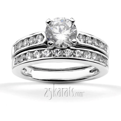 Classic Cathedral Channel Set Diamond Bridal Ring (0.18 ct. tw.) - view 5 of 5