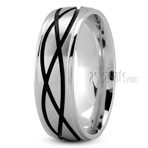 Exclusive Carved Wedding Ring - view 2