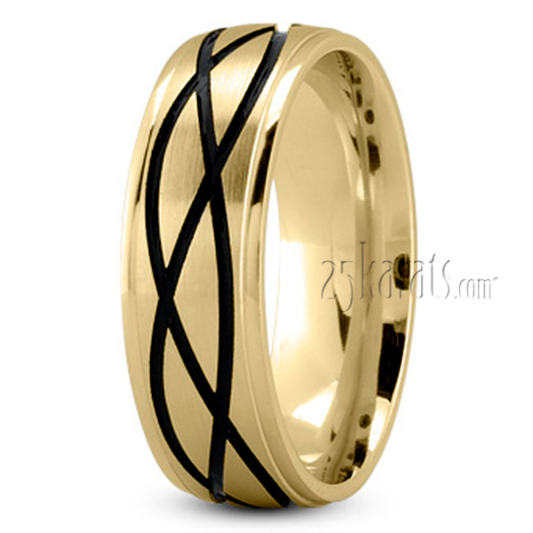 Exclusive Carved Wedding Ring - view 3