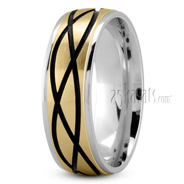 Exclusive Carved Wedding Ring - view 5