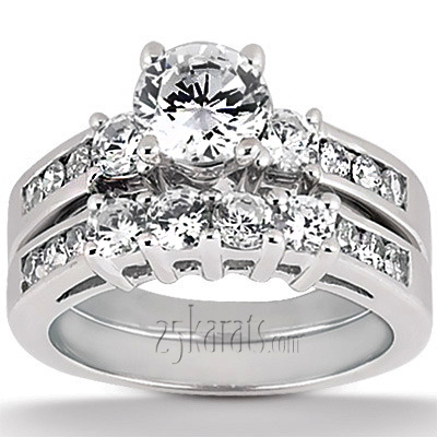 0.58 ct. Round Cut Prong Set  Diamond  Wedding Ring - view 2