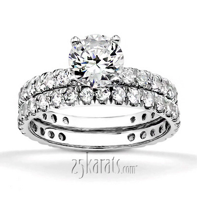 Contemporary Micro Pave Set Diamond Engagement Ring (1/2 ct. t.w.) - view 5 of 7