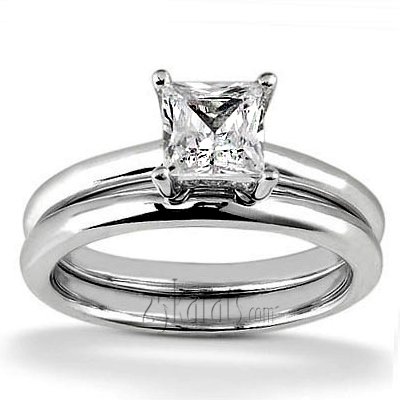 Princesss cut Solitaire Diamond Bridal Ring  (0.06 ct. tw.)  - view 5