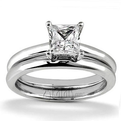 Princesss cut Solitaire Diamond Bridal Ring  (0.06 ct. tw.)  - view 5 of 5