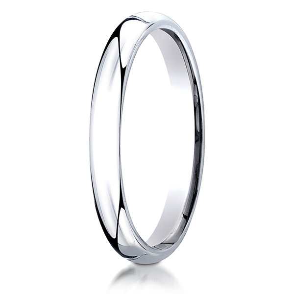 Benchmark Plain Dome Comfort Fit Wedding Band - view 2