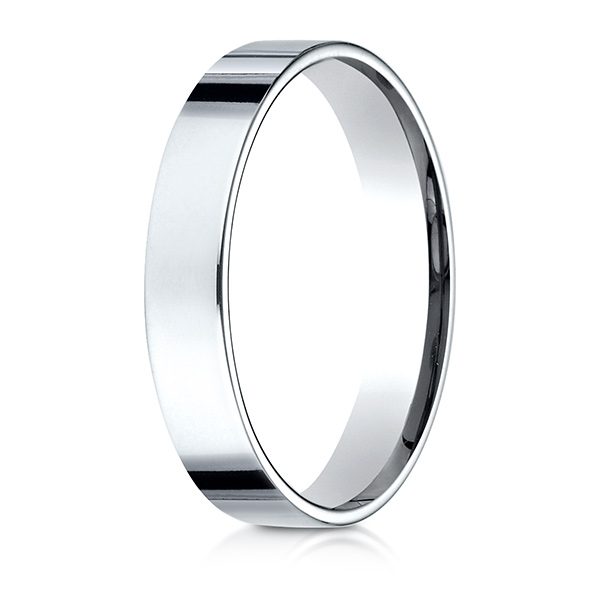 Benchmark Plain Flat Comfort Fit Wedding Band - view 2