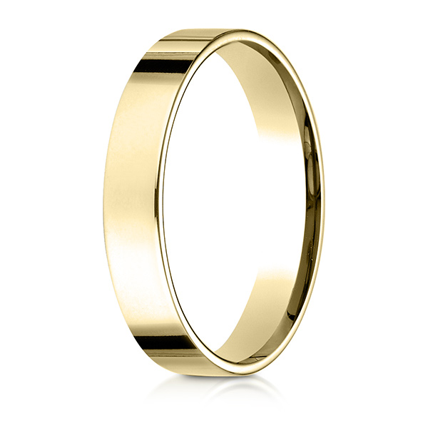 Benchmark Plain Flat Comfort Fit Wedding Band - view 3