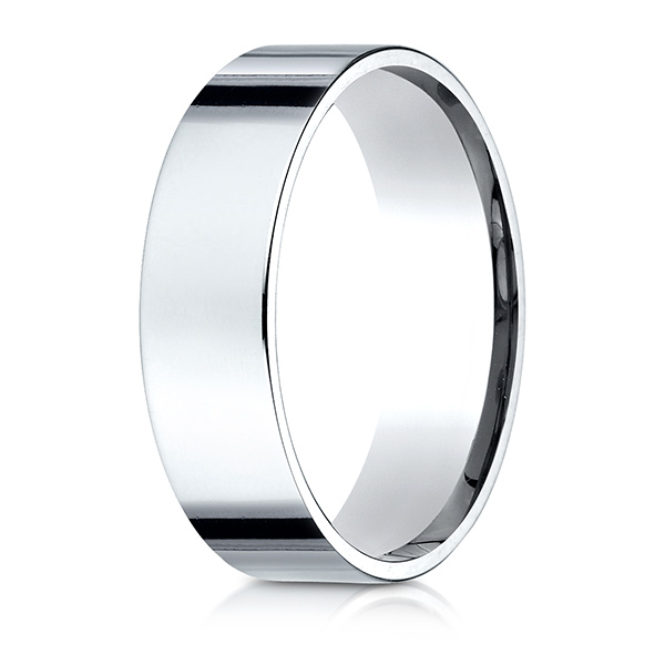 Benchmark Plain Flat Comfort Fit Wedding Band - view 4