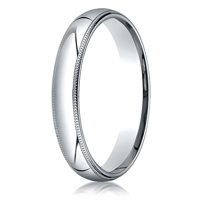 Benchmark Plain Dome Milgrain Comfort Fit Wedding Band - view 2 of 6