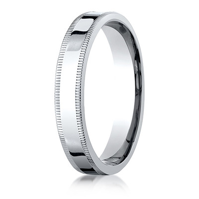 Benchmark-Plain Flat Milgrain Comfort Fit Wedding Band - view 2 of 6