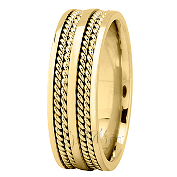 Two Row Double Braided Wedding Band - view 3