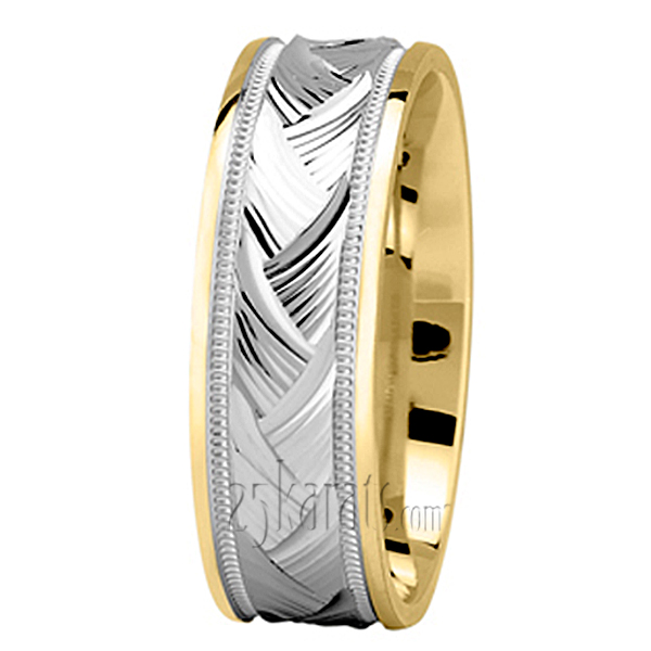 Fancy Incised Designer Wedding Band - view 4