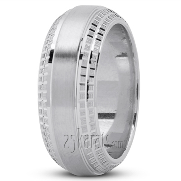 High Center Designer Wedding Ring - view 4