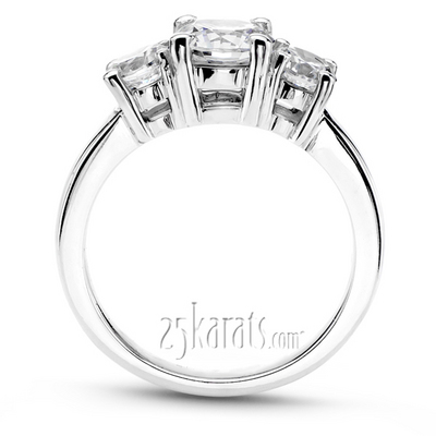 Classic three Stone Engagement Ring ( 0.7 ct. tw.) - view 3