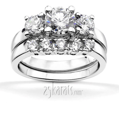 Classic three Stone Engagement Ring ( 0.7 ct. tw.) - view 5