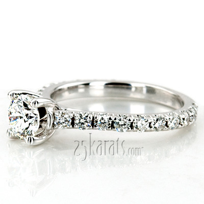 Micro Pave Set Classic Cathedral Diamond Engagement Ring (7/8 ct. t.w.) - view 6 of 6