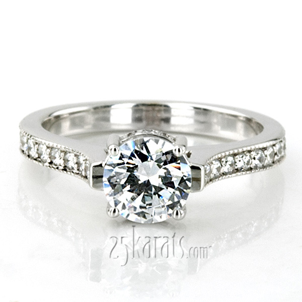 Elegant Four Prong Diamond Engagement Ring (1/2 ct. t.w.) - view 4