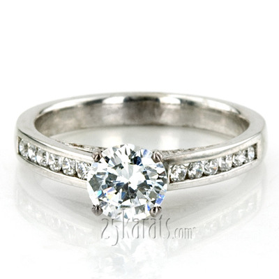 Cathedral Channel Set Diamond Engagement ring (1/3 ct. t.w.) - view 5 of 5