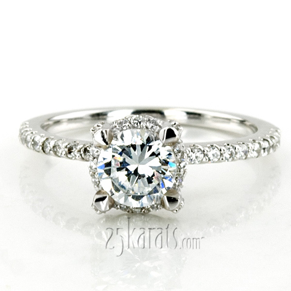 Elegant Shared Prong Diamond Engagement Ring (0.34ct. tw.) - view 4