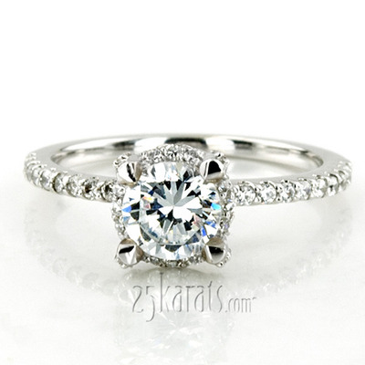 Elegant Shared Prong Diamond Engagement Ring (0.34ct. tw.) - view 4 of 6