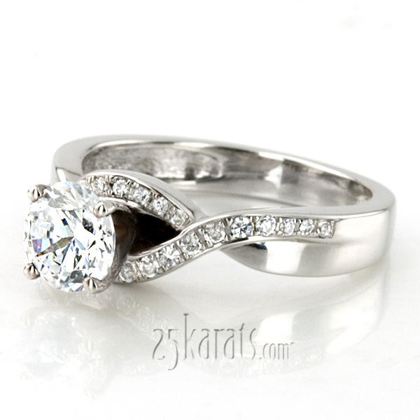 Micro Pave Set Infinity Diamond Engagement Ring (1/4 ct. t.w.) - view 5