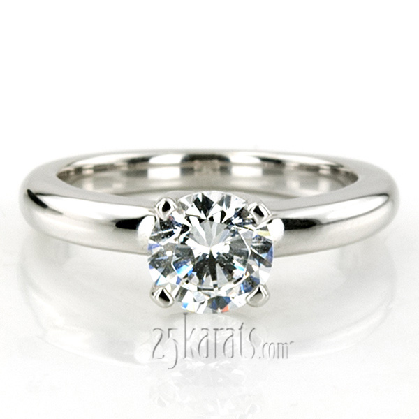 Four Prong Set Solitaire Diamond Bridal Ring  - view 6