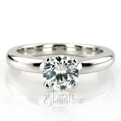 Four Prong Set Solitaire Diamond Bridal Ring  - view 6 of 6