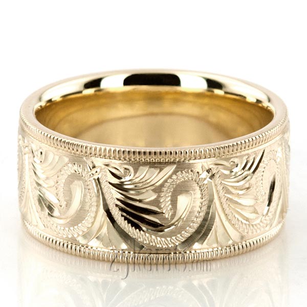 Bestseller Hand Engraved Fancy Wedding Ring  - view 4