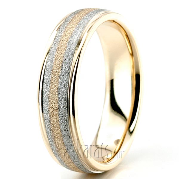 Stylish Stone Finish Basic Design Wedding Band  - view 2